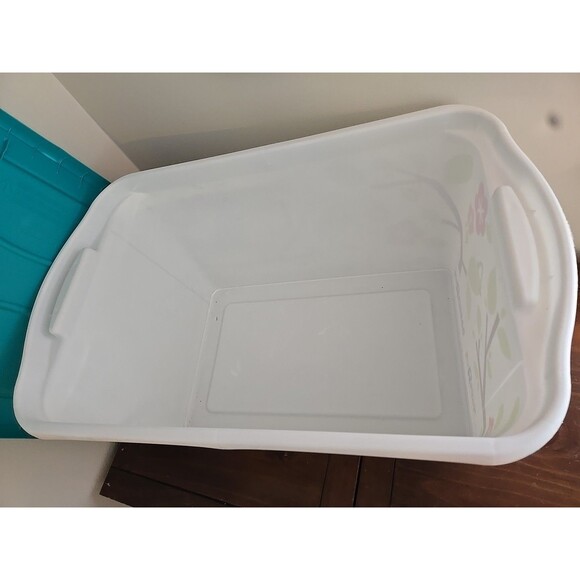 Vintage Toys R Us Large 21"Pampers  Pampers Floral Rubbermaid Storage Babies R - Picture 5 of 7